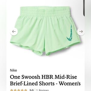 Nike Women’s Small Mini Green Running Shorts with Briefs New Lightweight